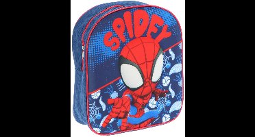 Spiderman 3D Rugzak - Schooltas - Polyester - Blauw - Rugzak kind
