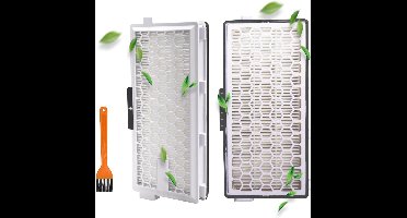 Actieve luchtreinigingsfilters geschikt voor Miele stofzuigers - Vervangende filters voor HEPA AirClean SF-HA 50 - Past op Compact C1 C2 Complete C2 C3 - Geschikt voor S4 S5 S6 S8 serie - Inclusief stofborstel