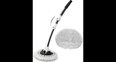 15° Gebogen Autowasborstel met Lange Steel - Telescopische Steel - 43 Inch Aluminium Autoborstel - Zachte Autowasmop - Krasreinigingsborstel voor Vrachtwagen, SUV, Caravan - Borstel - Autowasborstel - Camper - Microvezelmop