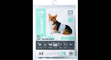 Mpets Wasbare Luier - Training & Gedrag - 74x86 cm Wit Grijs Voor Reuen Xxl