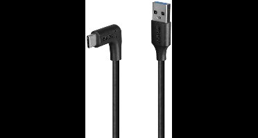 Lindy 32012 USB-kabel USB 3.2 Gen 2 (3.1 Gen 2) 0,5 m USB A USB C Zwart