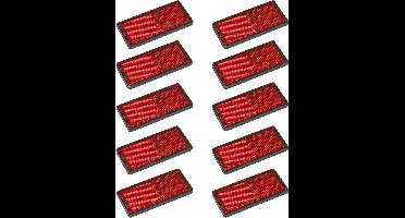 Allecto plus - Reflectoren motorfiets (set van 10) - E4 keurmerk - Rood - Voor hoge veiligheid