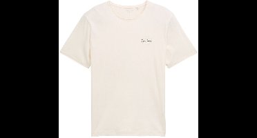 Tom Tailor - T-shirt met print - Maat L - Gardenia White