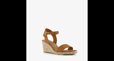 Tamaris dames espadrilles met sleehak cognac - Maat 36