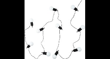 Home Deco Factory feestverlichting lichtsnoer - 10 LED lampen - warm wit - 270 cm - buiten - tuinverlichting - sfeerverlichting