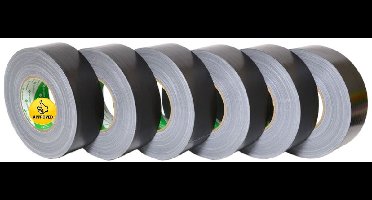 Nichiban Gaffa Tape 50mm x 50m Zwart - 6 Rollen