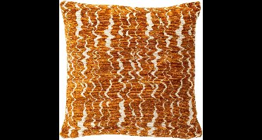 Dutch Decor ERIN - kussenhoes 45x45 cm - geweven structuur - Potters Clay - oranje - met rits - zonder binnenkussen