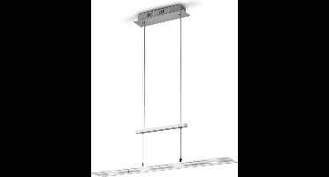 LED Hanglamp - Hangverlichting - Torna Silom - Warm Wit 3000K - 4-lichts - Rechthoek - Mat Nikkel - Metaal