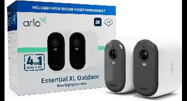 Arlo Essential 2K XL draadloze beveiligingscamera voor buiten - 2 IP-Camera's