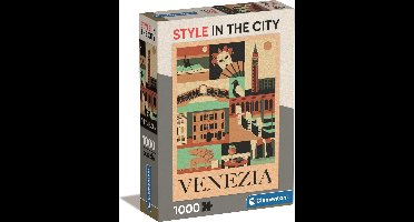 Clementoni - Puzzel - 1000 Stukjes - Style in de Stad Venezia - Puzzel Voor Volwassenen