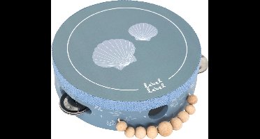 Label Label - Houten Tamboerijn - Blauw - Muzikaal Speelgoed voor Kinderen - Gemakkelijk Vast te Houden - Geschikt voor Kindjes vanaf 12 Maanden