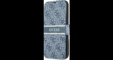 iPhone 13 Pro Bookcase hoesje - Guess - Effen Blauw - Kunstleer