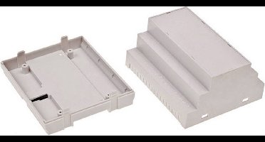 TRU COMPONENTS TC-7910828 DIN-rail-behuizing 65 x 90 x 105 ABS-V0 Grijs 1 stuk(s)