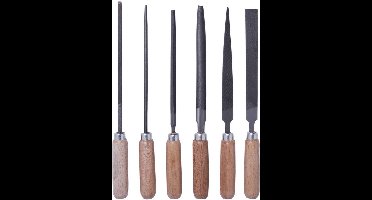 Bernstein Tools for Electronics 5-240 Set sleutelvijlen met houten heft in etui 6-dlg. Lengte 100 mm 1 stuk(s)