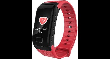 F1 Plus WearFit Activity Tracker met kleurendisplay - rood