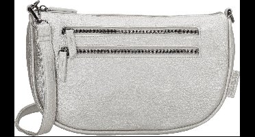 Beagles Schoudertas Langreo - Dames Crossbody Tas met Verstelbare Schouderriem - Dames Tas - Zilver