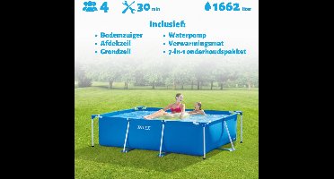 Intex Zwembad - Rechthoekig - 220 x 150 x 60 cm - Blauw - Inclusief filterpomp