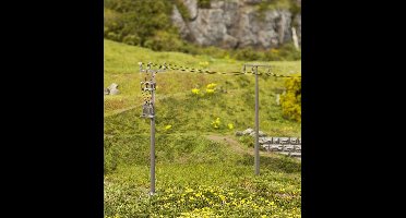 Faller - 4 Stroommasten - modelbouwsets, hobbybouwspeelgoed voor kinderen, modelverf en accessoires