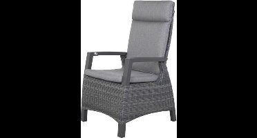Darwin wicker verstelbare tuinstoel - antraciet