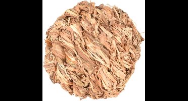 Konijnenspeelgoed bollie gras - Bruin - 6 cm