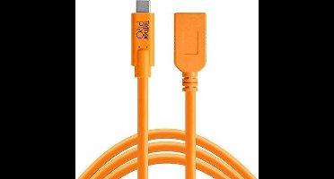 Tether Tools TetherPro USB-C to USB Female verleng Adapter 4,6m - Oranje