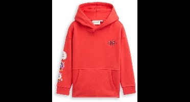 Tom Tailor - Oversized hoodie sweatshirt - Maat 92/98 - soft red