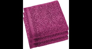 De Witte Lietaer Handdoeken Contessa, Magenta - 50 x 100 cm - 3 stuks - Katoen