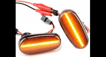 2x Dynamische LED Zijrichtingaanwijzer Smoke - Compatibel met Alfa Romeo & Fiat Modellen