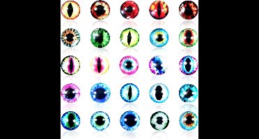 50 stuks veiligheidsogen 20 mm rond glazen cabochons poppenogen knutselen speelgoed accessoires pluche dier gehaakte dieren marionet teddyogen schattige drakenogen