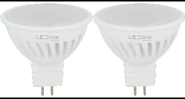 LED line PRIME LED Spot GU5.3 MR16 - 5W (vervangt 50W) - 600lm - Ø50mm - 12V - Energiezuinig - 2 stuks