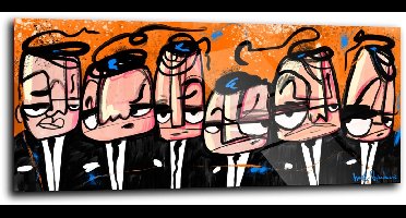 Sundown bad boys - Meerdere kleuren - Plexiglas 200 x 90 c