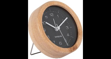 Karlsson Wekker Neat Round - Bamboe - Ø10cm - Modern - Wekker voor slaapkamer - Wekkers