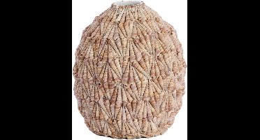 Light&living Vaas deco Ø33x37 cm SHELL zand-taupe