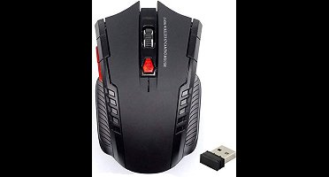 Draadloze Optische Gaming Muis met 6 Knoppen en USB-ontvanger voor PC en Laptop