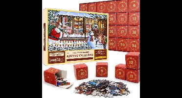Kerst Advent Countdown Puzzel, 2025 Kerst- en Adventskalender Speelgoedpuzzel - Kerstman, Karton Materiaal, Geschikt voor Kerstmis, Verjaardagen en Kinderdag