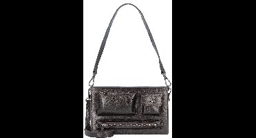 SEIDENFELT MANUFAKTUR Schoudertas Handtas Liinaja Multi Pocket Bag Blackish Metallic Brons