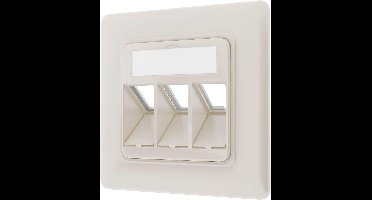 hb-digital 3-poorts LAN-aansluitdoos, gegevensdoos, lege doos, netwerkdoos, inbouwdoos, installatiedoos voor Keystone-module, metalen behuizing, zuiver wit