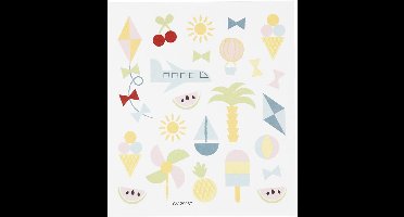 Stickers Zomervakantie - Zelfklevende Plakstickers - DIY Creatieve Versiering & Scrapbooking - 15x16,5 cm