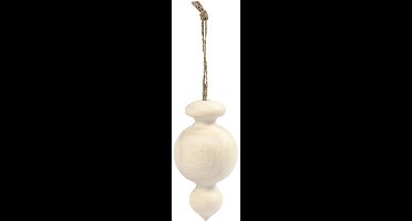 Houten Puntige Kerstbal 7.5 mm