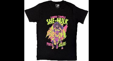 Marvel SheHulk - Savage Zombie Heren Tshirt - L - Zwart