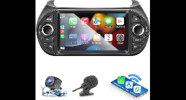 Auto Radio met Android Auto en Draadloze CarPlay voor Fiat Fiorino, Peugeot Bipper en Citroën Nemo