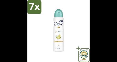 7 x Dove - Deodorant - Spray Go Fresh Pear & Aloe - Frisse en verzorgende geur - 250 ml - Grootverpakking - Dove Deodorant Spray - Anti-transpirant - Frisse Geur - Peer En Aloë Vera - Oksel Verzorging