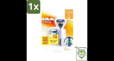 1 x Gillette Fusion 5 - Scheermesje - Ergonomisch ontwerp - 2 Extra Navulmesjes - Scheermesjes - Scheermes - Gillette Fusion5 - Scheermesjes Mannen - Gladde Scheerbeurt