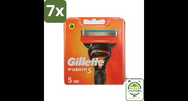 7 x Gillette - Fusion 5 - Navulscheermesjes - 5 Navulmesjes - Grootverpakking - Scheermesjes - Gillette Fusion 5 - Glad Scheerresultaat - Scheermes - Scheerapparaat