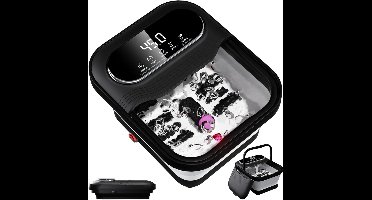 RVV® Voetenbad met Massage - Voetenbad - Voetmassagebad - Touchscreen - Zwart - 34cm x 14cm x 41 cm