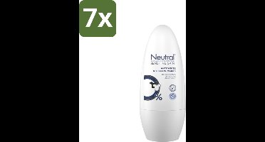 Neutral - Deodorant Roller - Gevoelige Huid - Tegen Witte & Gele Vlekken - 0% Parfum, Kleurstof & Alcohol - 50 ml - Bulkverpakking - 7 stuks