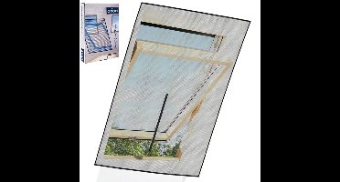 Orion - Dakraam Moskitiera - 140x120 cm - Zwart - Eenvoudige Montage