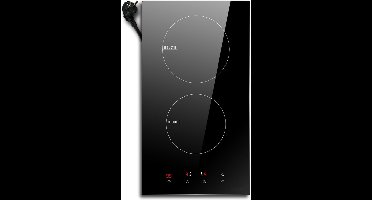 RVV® Elektrische Kookplaat 2 Pits - Elektrische Fornuis - Elektrische Kookplaat Vrijstaand - 2 Kookplaten 30 cm - Kinderslot - Zwart -52 cm x 29 cm x 6 cm