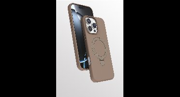 Hoesje Geschikt voor iPhone 16 Pro hoesje zacht siliconen Desert Goud - Liquid Backcover ring hoesje Geschikt voor Magsafe