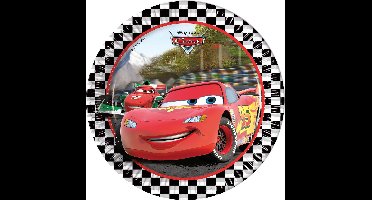 Procos Cars kartonnen bordjes - 8 stuks voor verjaardag - 23 cm